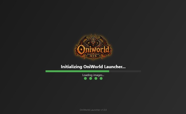 OniWorld Launcher v1.0.0, Tela de carregamento do launcher oficial